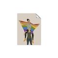 Picture of Two girls with rainbow flag II _GroupedProduct_Rectangle_Portrait_Unframed_Print_Only_
