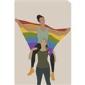 Picture of Two girls with rainbow flag II _GroupedProduct_Rectangle_Portrait_Unframed_Print_Only_