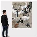 Picture of Newsprint Joy _GroupedProduct_Rectangle_Portrait_Canvas_
