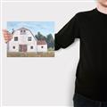 Picture of Red roof barn _GroupedProduct_Rectangle_Landscape_Canvas_