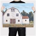 Picture of Red roof barn _GroupedProduct_Rectangle_Landscape_Canvas_