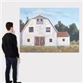 Picture of Red roof barn _GroupedProduct_Rectangle_Landscape_Canvas_
