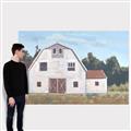 Picture of Red roof barn _GroupedProduct_Rectangle_Landscape_Canvas_