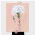 Picture of Single White Flower _GroupedProduct_Rectangle_Portrait_Canvas_