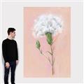 Picture of Single White Flower _GroupedProduct_Rectangle_Portrait_Canvas_