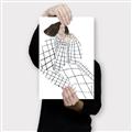 Picture of Lady Checks I _GroupedProduct_Rectangle_Portrait_Canvas_