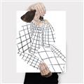 Picture of Lady Checks I _GroupedProduct_Rectangle_Portrait_Canvas_
