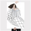 Picture of Lady Checks I _GroupedProduct_Rectangle_Portrait_Canvas_