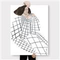 Picture of Lady Checks I _GroupedProduct_Rectangle_Portrait_Canvas_