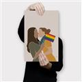 Picture of Two girls with rainbow flag _GroupedProduct_Rectangle_Portrait_Canvas_
