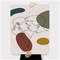 Picture of Line drawn Kiss I _GroupedProduct_Rectangle_Portrait_Canvas_