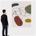 Picture of Line drawn Kiss I _GroupedProduct_Rectangle_Portrait_Canvas_