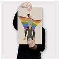 Picture of Two girls with rainbow flag II _GroupedProduct_Rectangle_Portrait_Canvas_