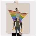 Picture of Two girls with rainbow flag II _GroupedProduct_Rectangle_Portrait_Canvas_