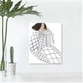 Picture of Lady Checks I _GroupedProduct_Rectangle_Portrait_Canvas_