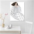 Picture of Lady Checks I _GroupedProduct_Rectangle_Portrait_Canvas_