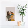 Picture of Two girls with rainbow flag _GroupedProduct_Rectangle_Portrait_Canvas_