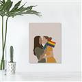 Picture of Two girls with rainbow flag _GroupedProduct_Rectangle_Portrait_Canvas_