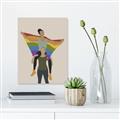 Picture of Two girls with rainbow flag II _GroupedProduct_Rectangle_Portrait_Canvas_