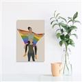 Picture of Two girls with rainbow flag II _GroupedProduct_Rectangle_Portrait_Canvas_