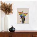 Picture of Two girls with rainbow flag II _GroupedProduct_Rectangle_Portrait_Canvas_