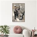 Picture of Newsprint Love _GroupedProduct_Rectangle_Portrait_Canvas_Framed_
