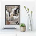 Picture of Newsprint Joy _GroupedProduct_Rectangle_Portrait_Canvas_Framed_