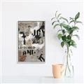 Picture of Newsprint Joy _GroupedProduct_Rectangle_Portrait_Canvas_Framed_