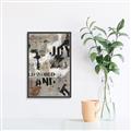 Picture of Newsprint Joy _GroupedProduct_Rectangle_Portrait_Canvas_Framed_