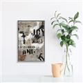 Picture of Newsprint Joy _GroupedProduct_Rectangle_Portrait_Canvas_Framed_