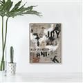 Picture of Newsprint Joy _GroupedProduct_Rectangle_Portrait_Canvas_Framed_