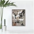 Picture of Newsprint Joy _GroupedProduct_Rectangle_Portrait_Canvas_Framed_