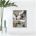 Picture of Newsprint Joy _GroupedProduct_Rectangle_Portrait_Canvas_Framed_