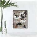 Picture of Newsprint Joy _GroupedProduct_Rectangle_Portrait_Canvas_Framed_