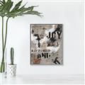 Picture of Newsprint Joy _GroupedProduct_Rectangle_Portrait_Canvas_Framed_