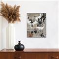 Picture of Newsprint Joy _GroupedProduct_Rectangle_Portrait_Canvas_Framed_