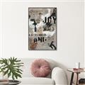 Picture of Newsprint Joy _GroupedProduct_Rectangle_Portrait_Canvas_Framed_