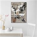 Picture of Newsprint Joy _GroupedProduct_Rectangle_Portrait_Canvas_Framed_