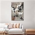 Picture of Newsprint Joy _GroupedProduct_Rectangle_Portrait_Canvas_Framed_