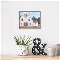 Picture of Red roof barn _GroupedProduct_Rectangle_Landscape_Canvas_Framed_