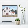 Picture of Red roof barn _GroupedProduct_Rectangle_Landscape_Canvas_Framed_