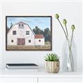 Picture of Red roof barn _GroupedProduct_Rectangle_Landscape_Canvas_Framed_