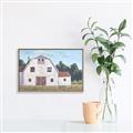 Picture of Red roof barn _GroupedProduct_Rectangle_Landscape_Canvas_Framed_