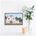 Picture of Red roof barn _GroupedProduct_Rectangle_Landscape_Canvas_Framed_