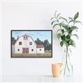 Picture of Red roof barn _GroupedProduct_Rectangle_Landscape_Canvas_Framed_