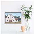 Picture of Red roof barn _GroupedProduct_Rectangle_Landscape_Canvas_Framed_