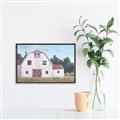 Picture of Red roof barn _GroupedProduct_Rectangle_Landscape_Canvas_Framed_
