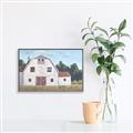 Picture of Red roof barn _GroupedProduct_Rectangle_Landscape_Canvas_Framed_