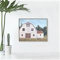 Picture of Red roof barn _GroupedProduct_Rectangle_Landscape_Canvas_Framed_