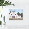 Picture of Red roof barn _GroupedProduct_Rectangle_Landscape_Canvas_Framed_